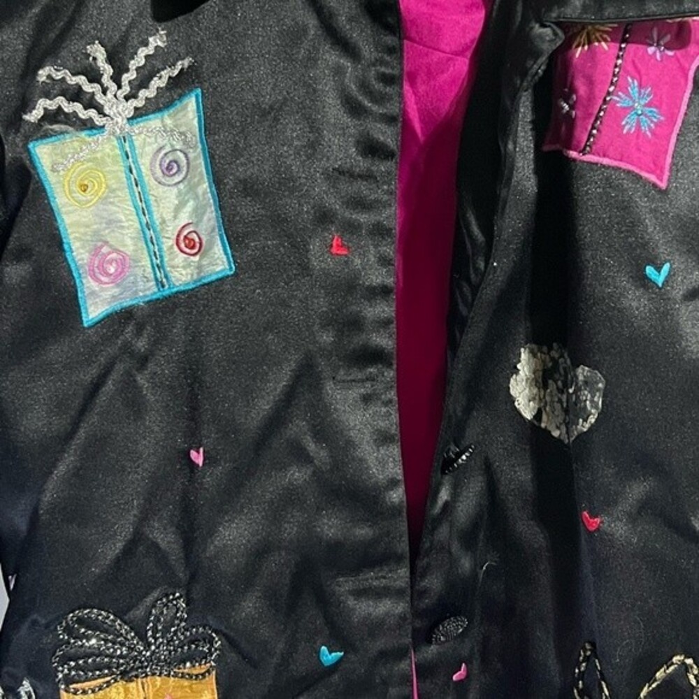 Blutique Ugly Christmas Blazer Jacket Win Ugly Holiday Sweater Competition SMALL - Picture 6 of 11